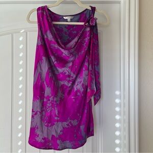 Cabi silk cowl neck top size small purple chic romantic blouse whimsigoth indie